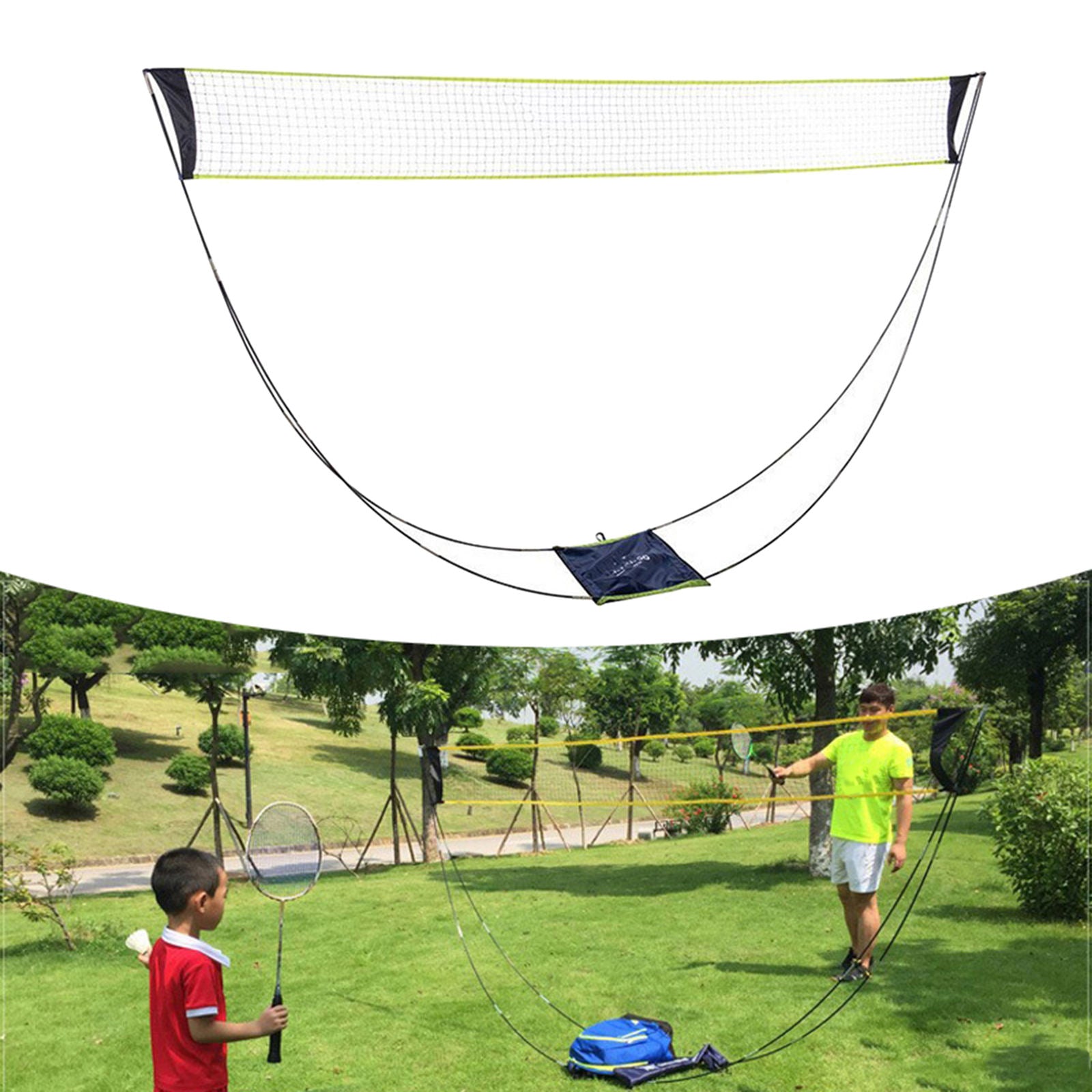 Foldable Portable Badminton Net Easy Assemble for Tennis Yard Backyard
