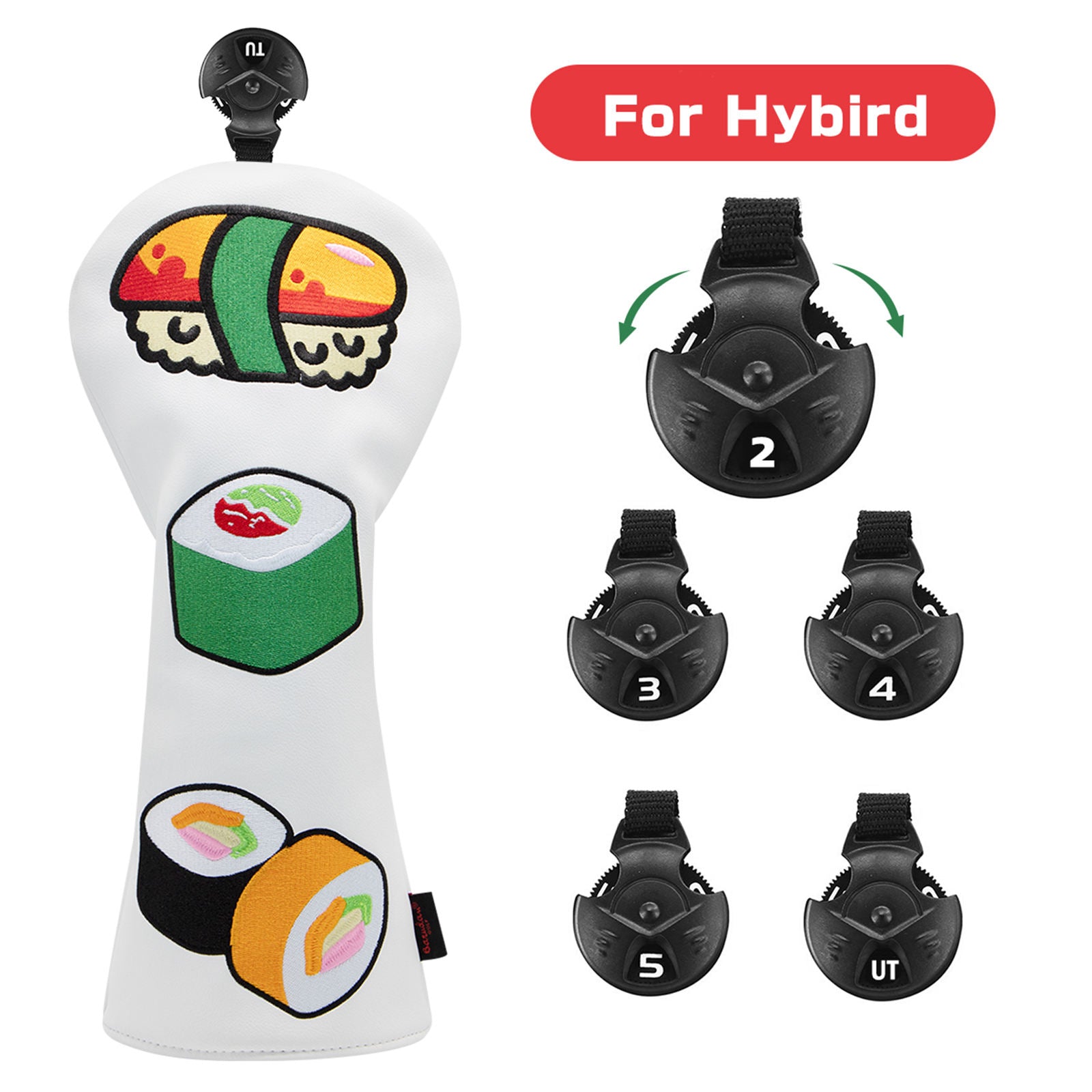 3Pcs Golf Wood Head Cover Fairway Driver Headcover Protector UT No. Tag