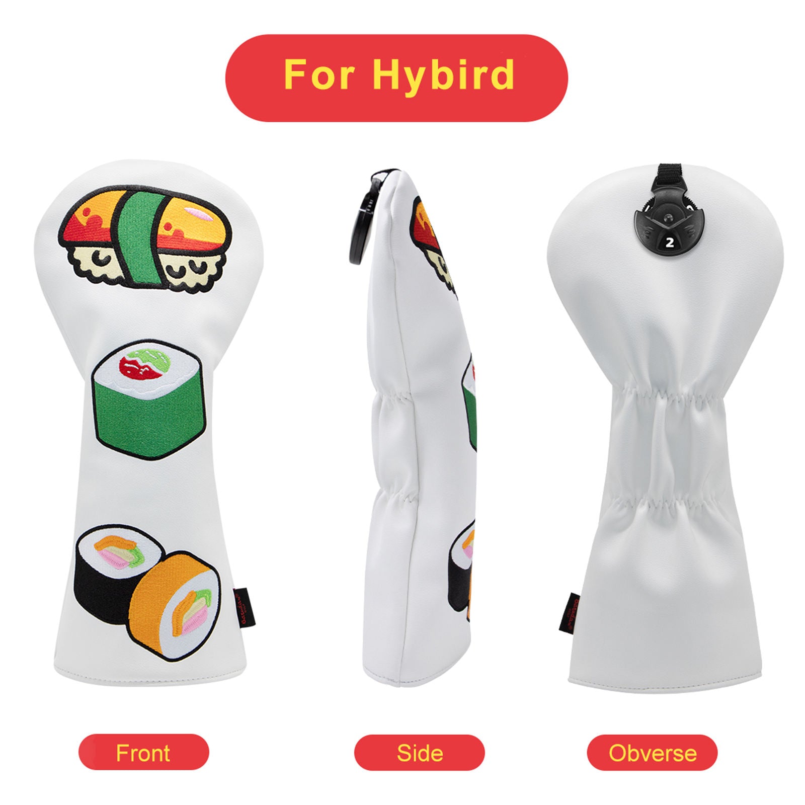 3Pcs Golf Wood Head Cover Fairway Driver Headcover Protector UT No. Tag