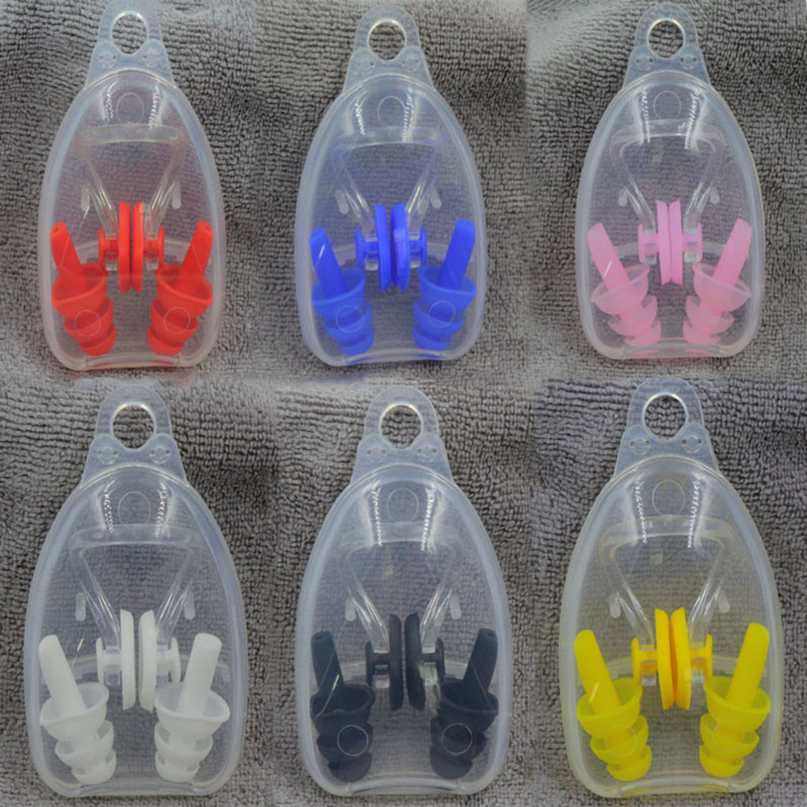 Swimming Nose Clip Ear Nose Protector Showering Bathing Surfing Pink