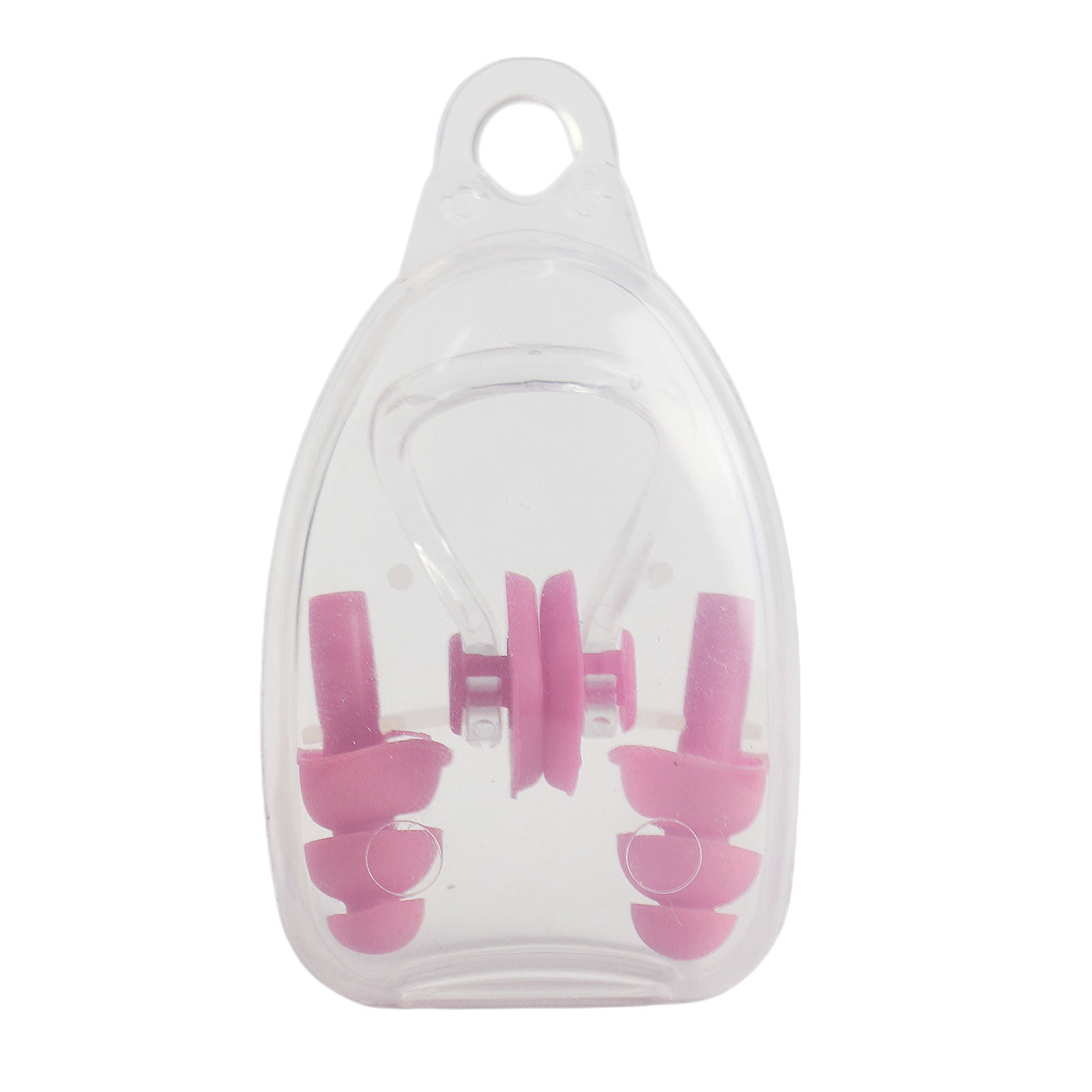 Swimming Nose Clip Ear Nose Protector Showering Bathing Surfing Pink