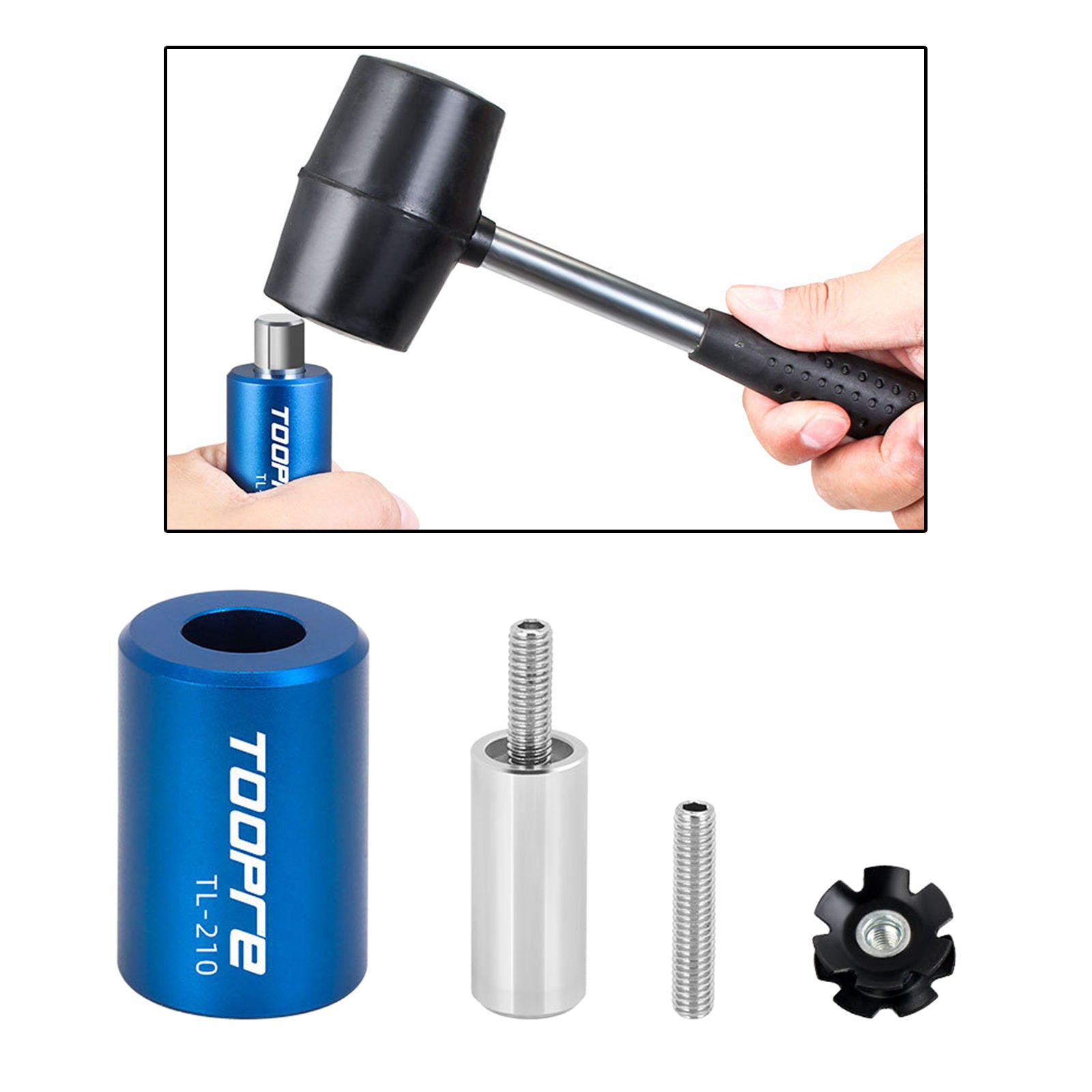 Bicycle Fork Star Nut Installation Tool Threadless 28.6mm Installer Setter