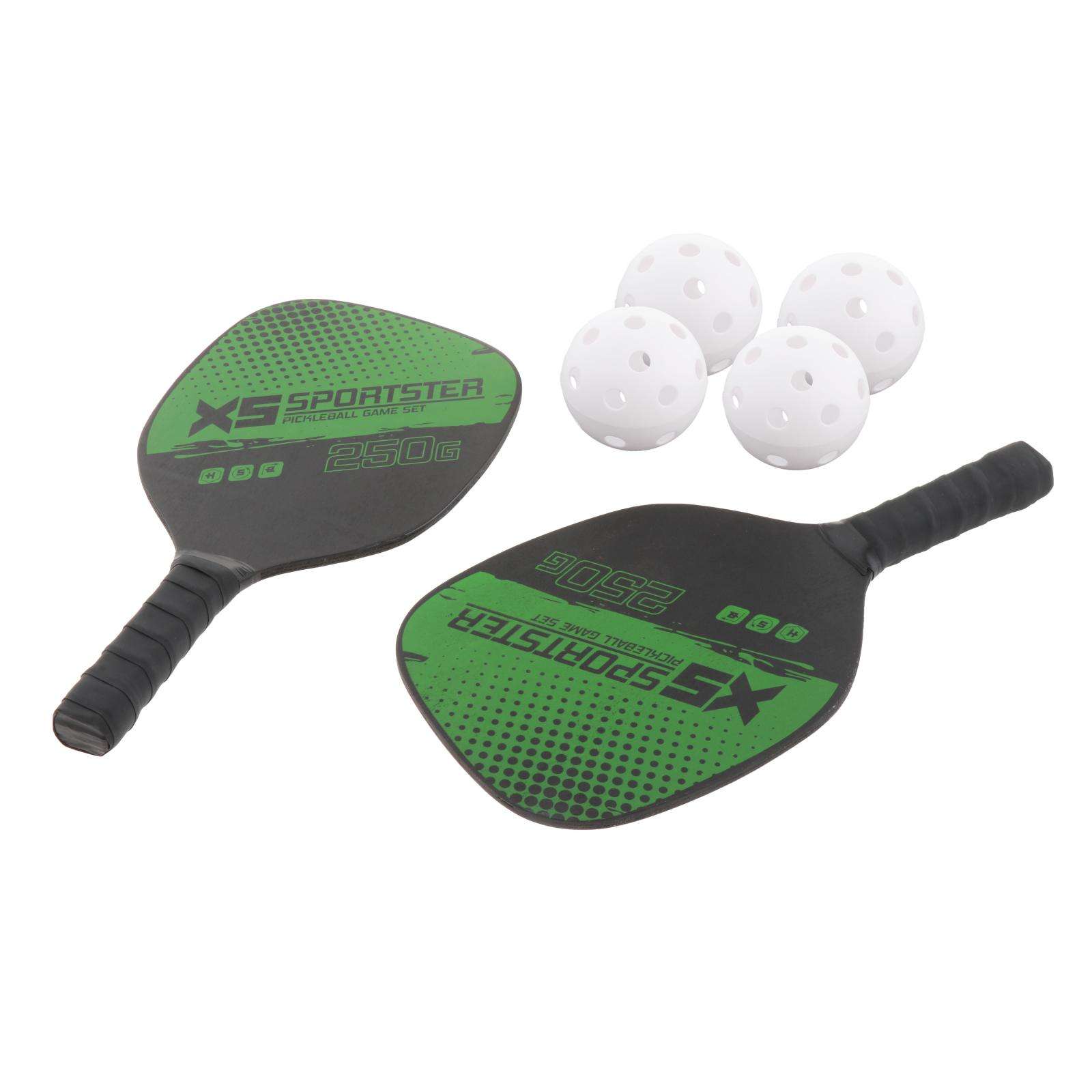 Premium Pickleball Paddles Set with Wood Rackets 4 Balls for Men and Women