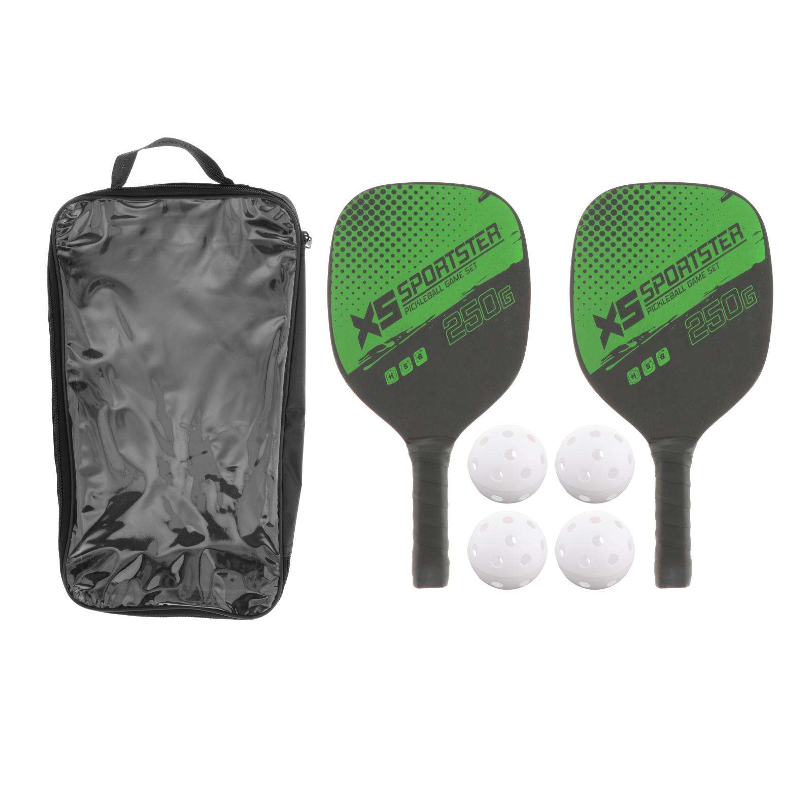 Premium Pickleball Paddles Set with Wood Rackets 4 Balls for Men and Women