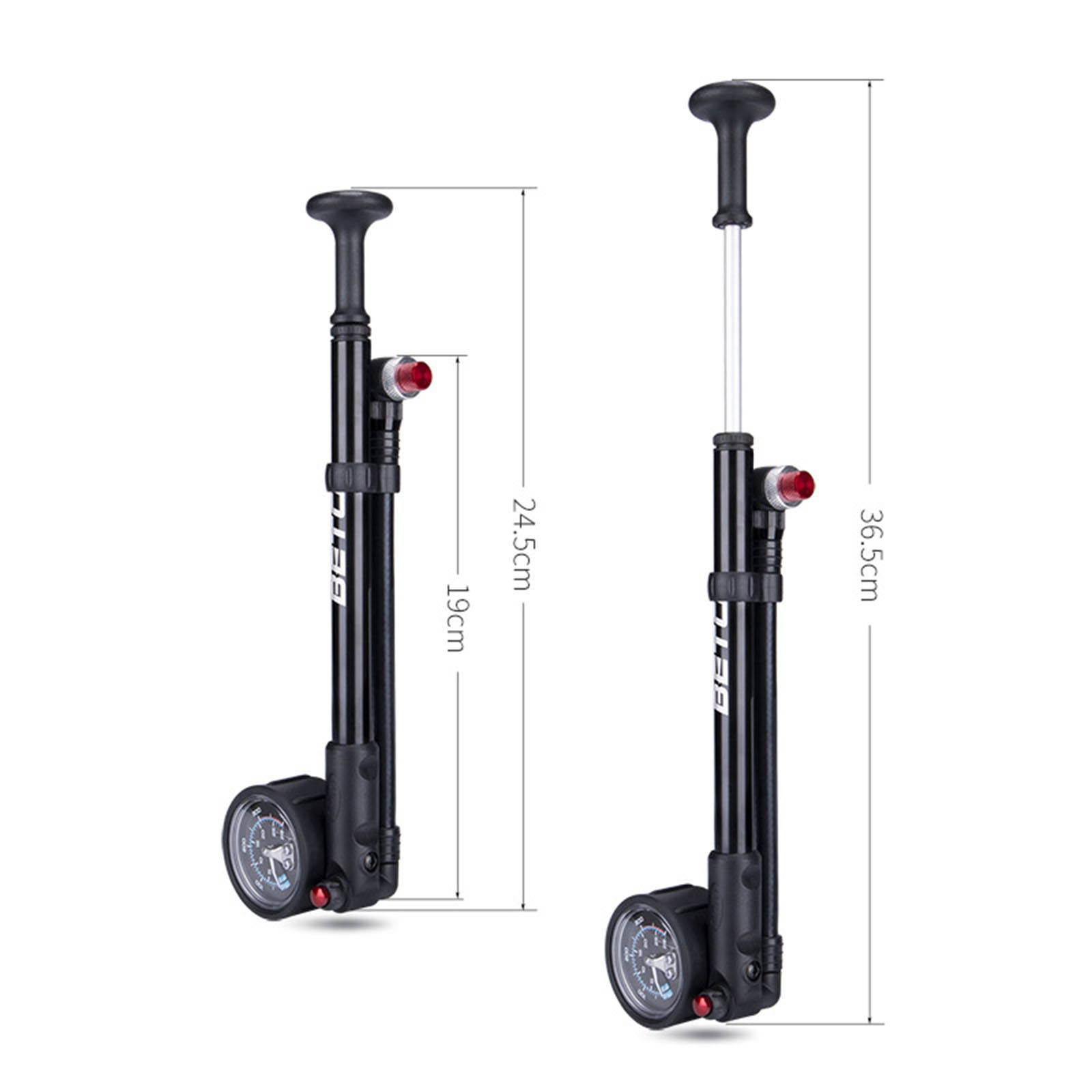 Bike Fork Shock Pump400PSI Digital Gauge High Pressure for MTB Bicycle