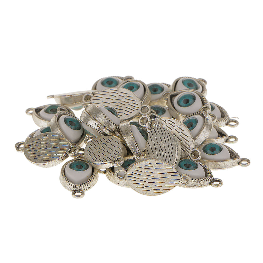 60pcs Alloy Evil Eye Charms Amulet Pendants for Jewelry Makings DIY Findings