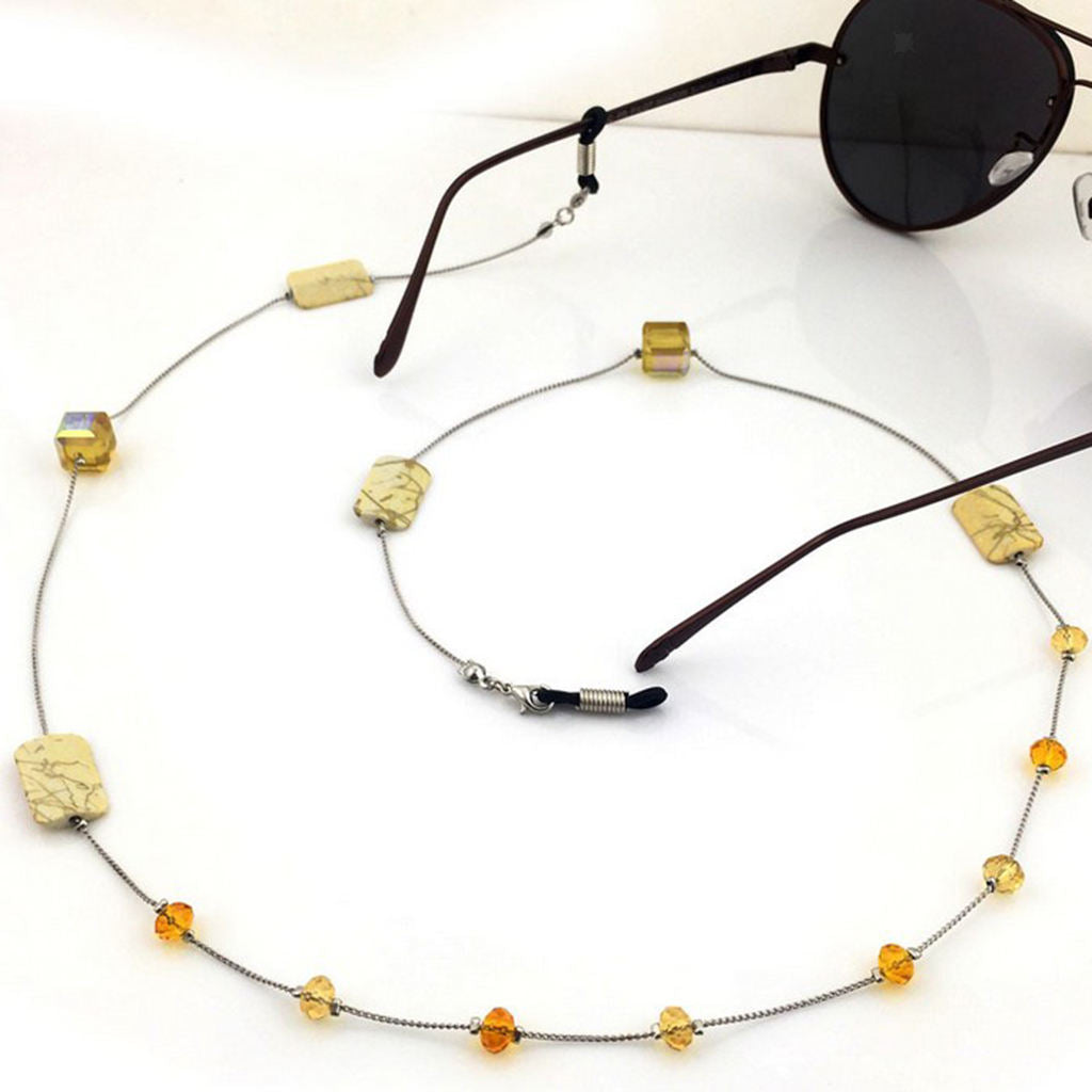 Eyeglass Exquisite Delicate Sunglasses Spectacles Chain Holder White