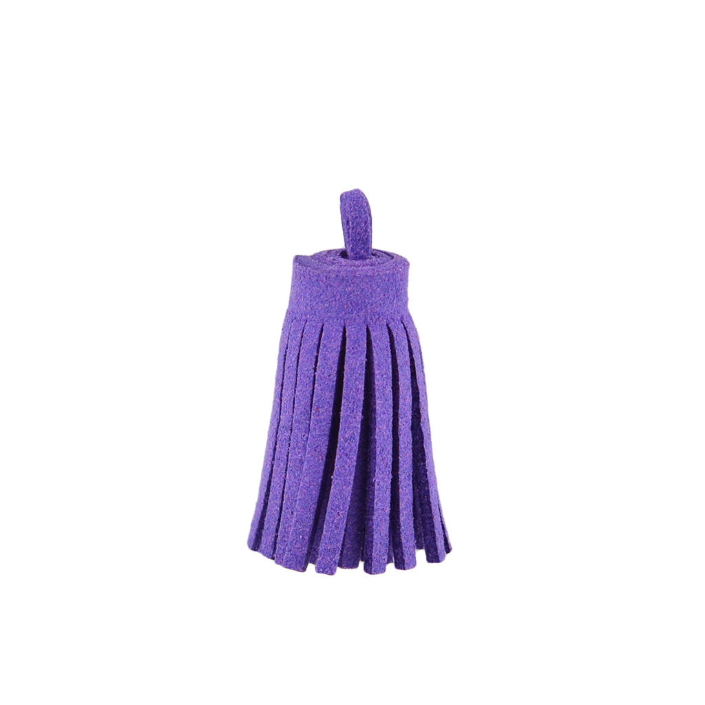 12 Pieces Velvet Tassel Charms Pendants Jewelry Bags Key DIY Purple