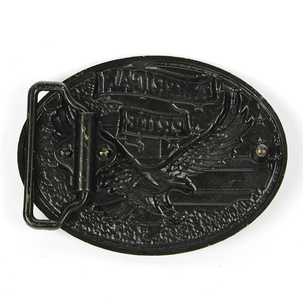 Engraved Bronze Eagle Belt Buckle American Pride Retro Belt Buckle for Leather