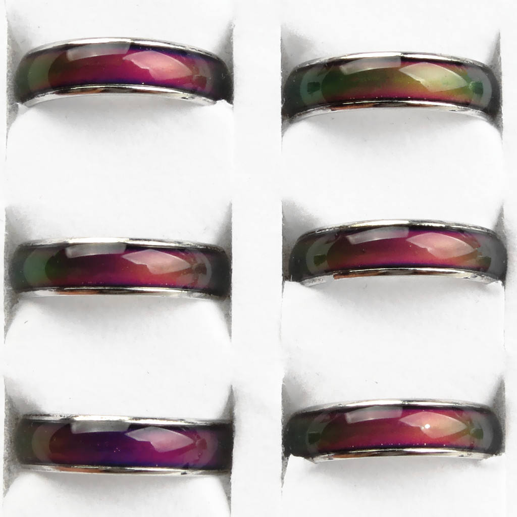40pcs Amazing Mood Ring Emotion Feeling Color Change Ring Jewelry Size 6-10