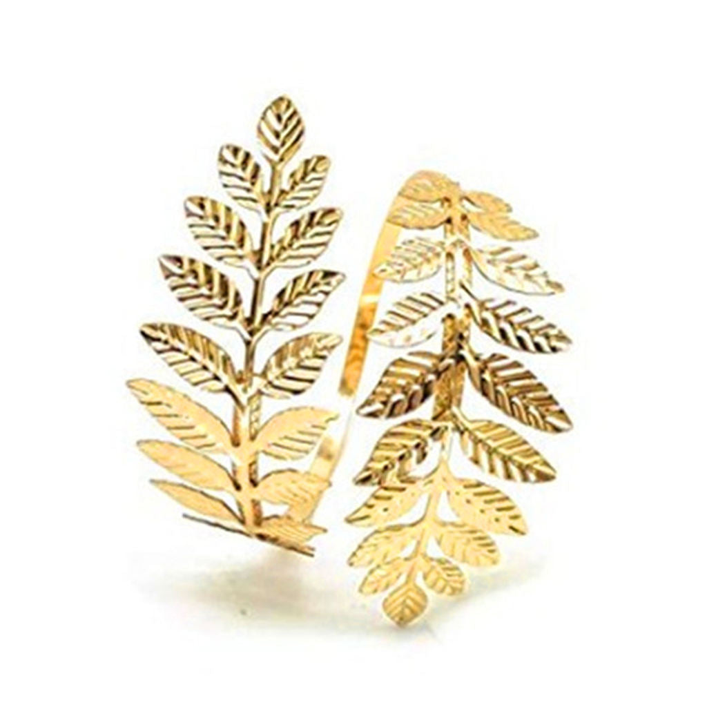 2pcs Swirl Leaf Shape Upper Arm Cuff Armlet Armband Bangle Bracelet Gifts