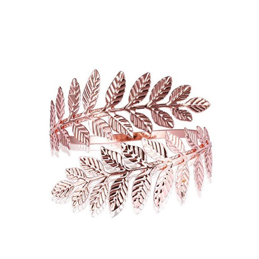 2pcs Swirl Leaf Shape Upper Arm Cuff Armlet Armband Bangle Bracelet Gifts