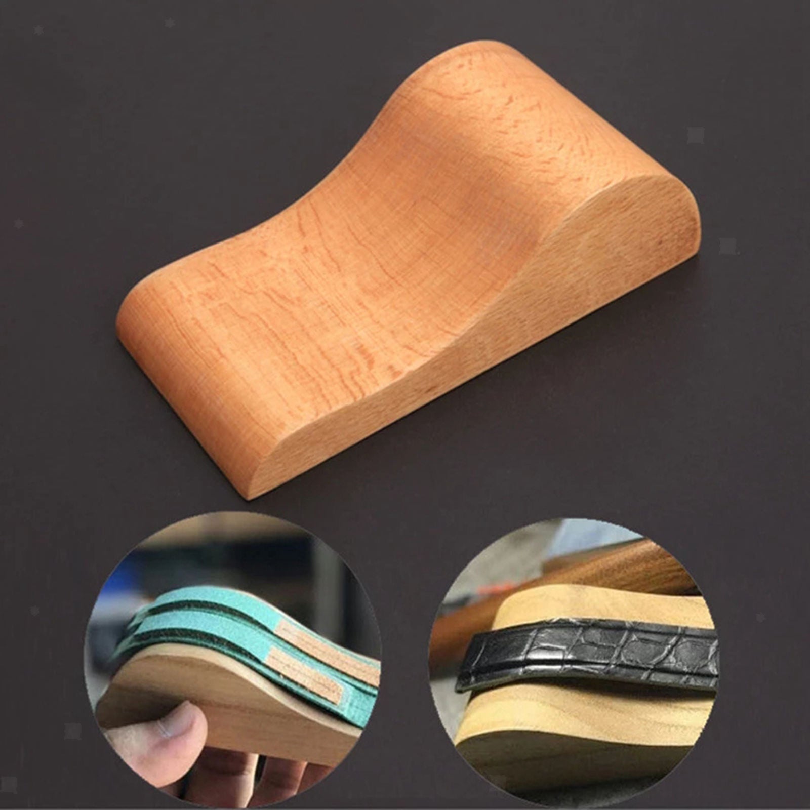 Professional Beech Hand Leather Watch Belt Bending Tools Waxed Folding Tool