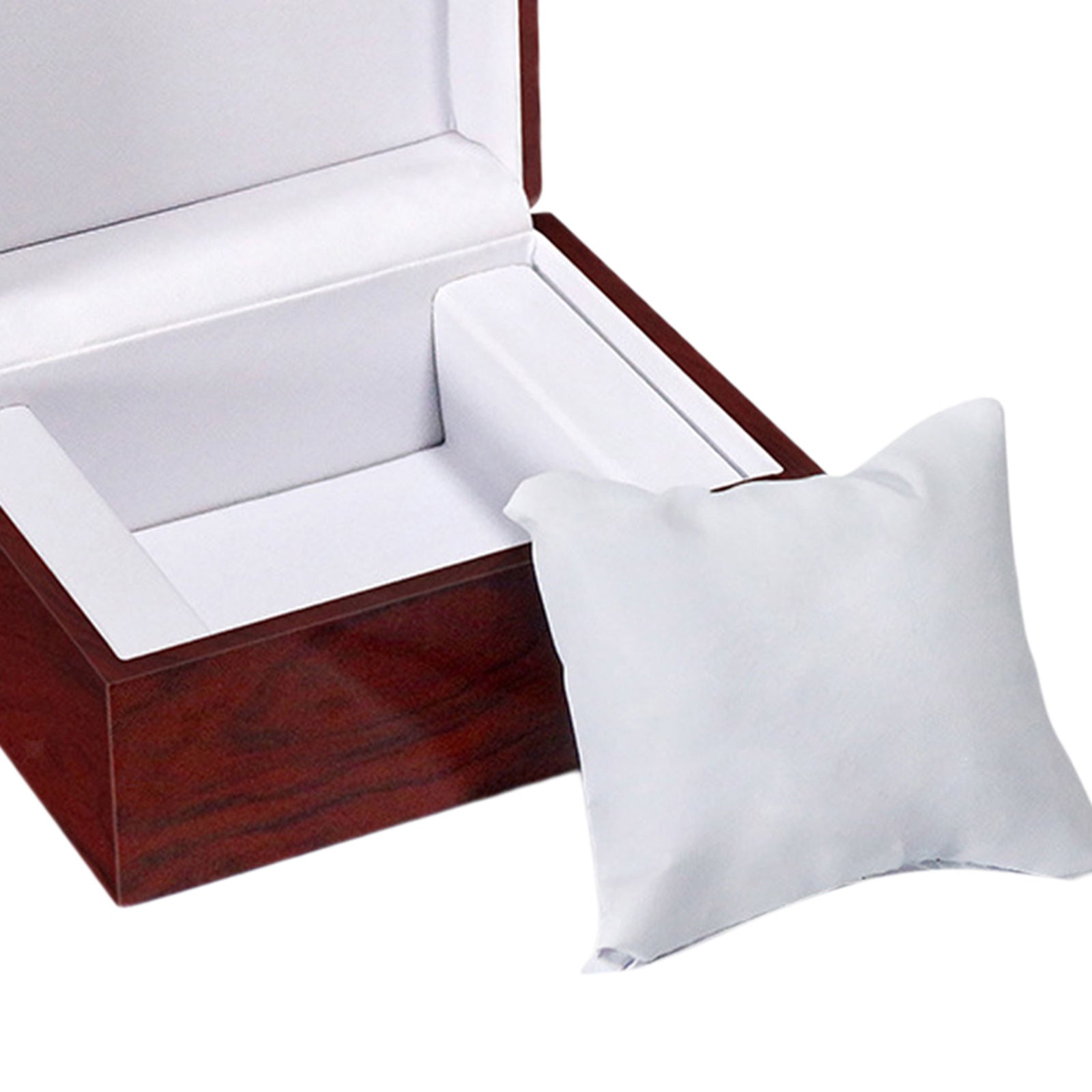 Elegant Watch Case Jewelry Storage Box with White Cushion Wristwatch Display