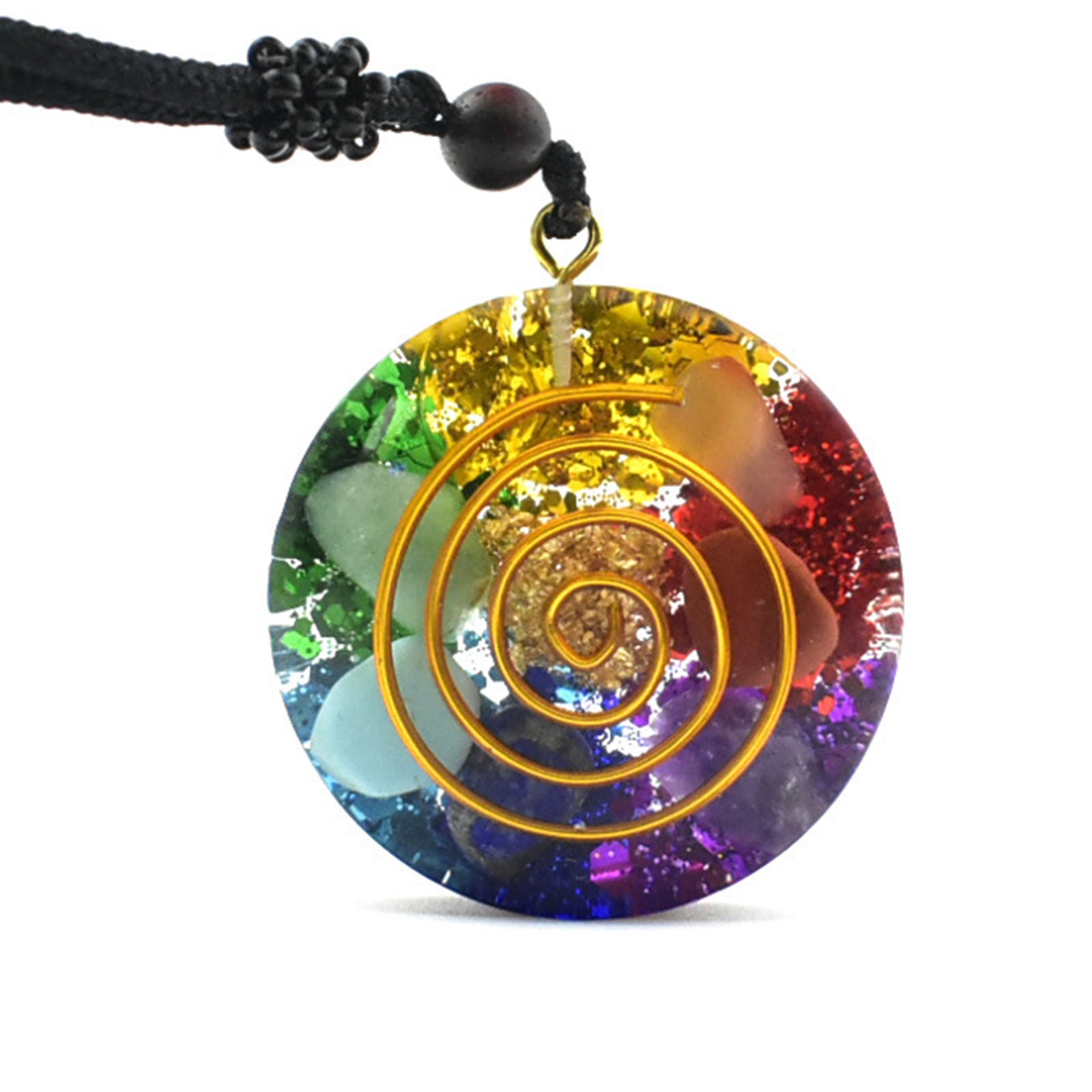 3.5cm Retro Orgone Chakra Pendant Natural Necklace for Spiritual