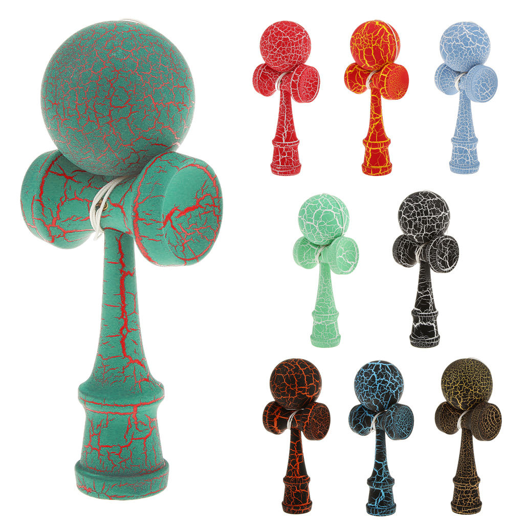 Kids Traditional Wood Hand-eye Balance Skill Ball Toys Competitive Colorful