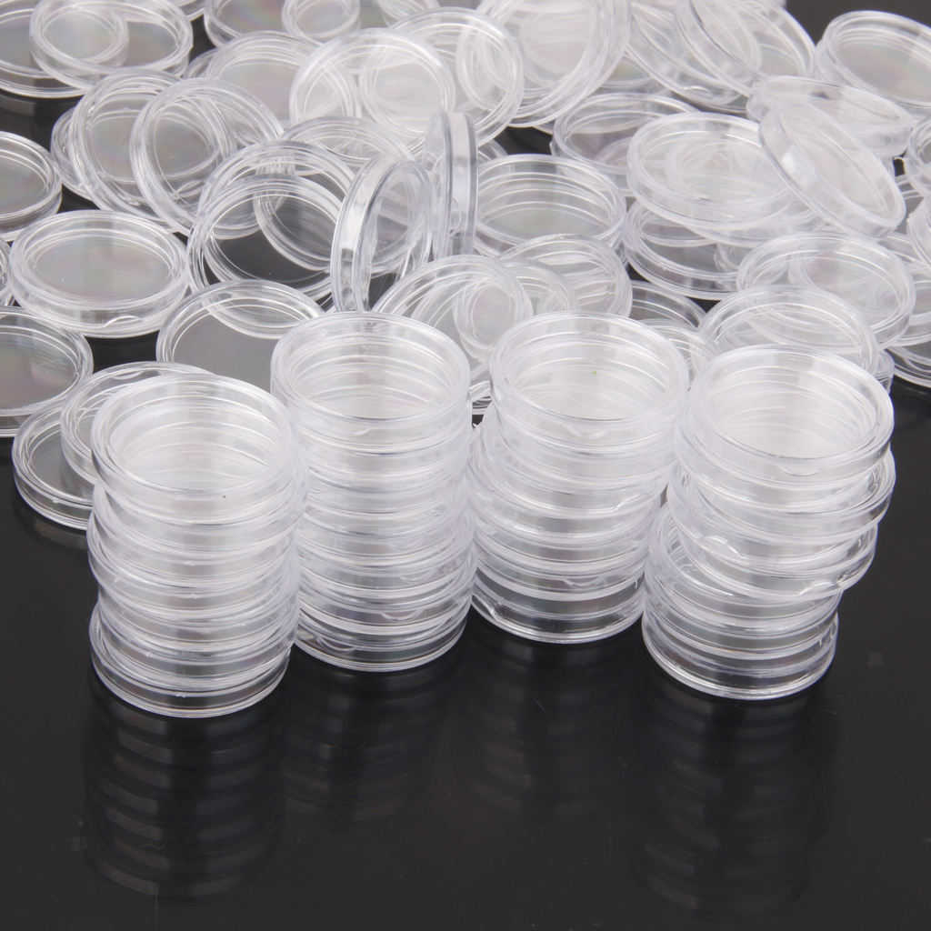 Box of 200 Pieces Capsules for Coins Transparent Color 32mm 18mm