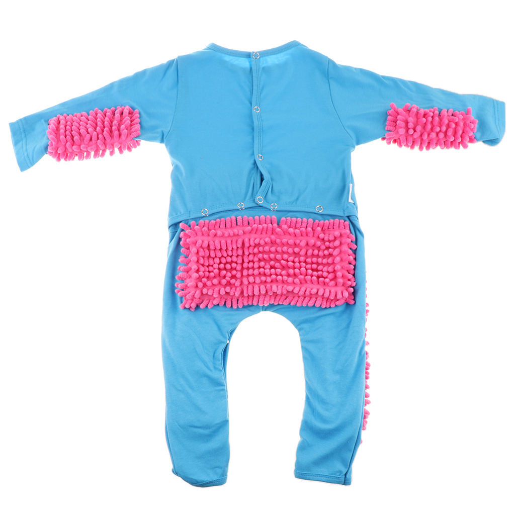 Baby clothes mop romper cleaning mop jumpsuit girls boys 80cm