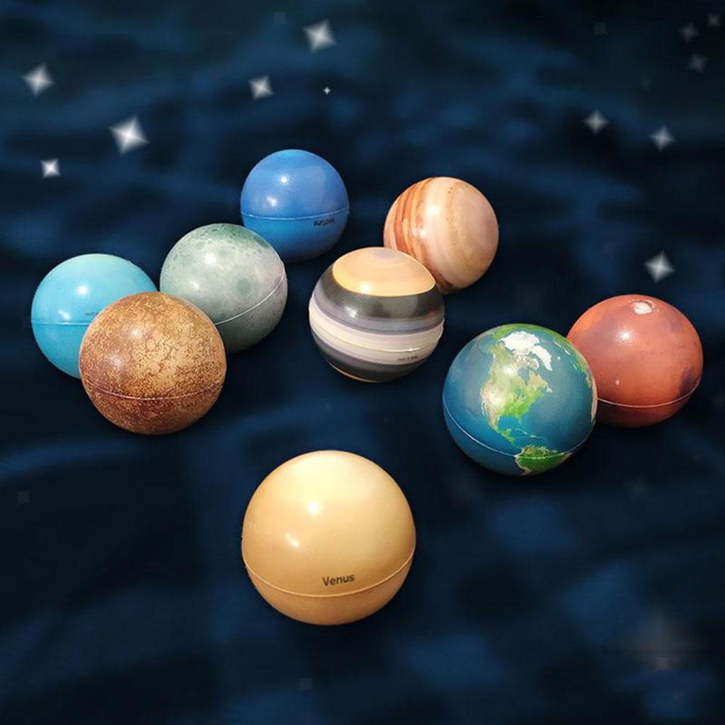 9Pcs Planet Bouncy Ball 2.48 Inches Release Anxiety Solar System for Kids