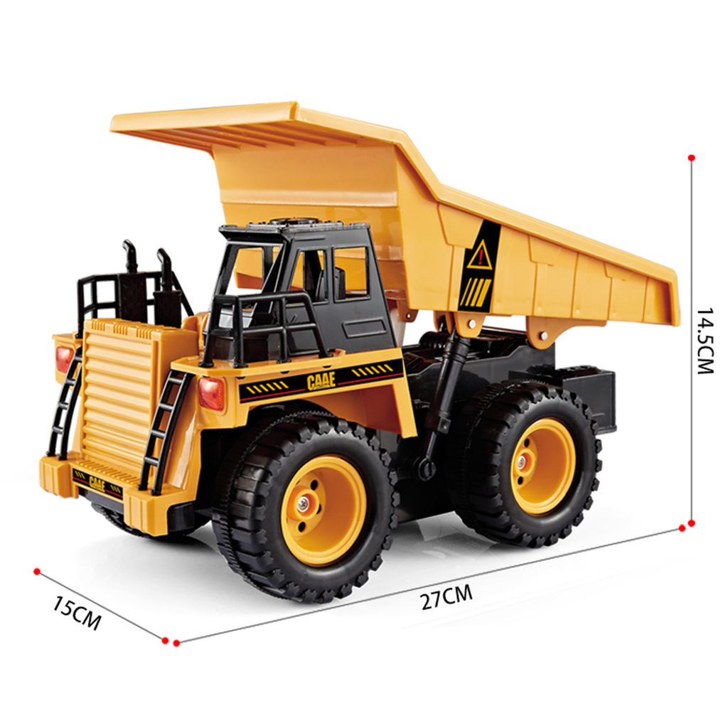 2.4G RC Dump Truck 4WD with Sound 15m Remote Distance for Children Boy Gifts