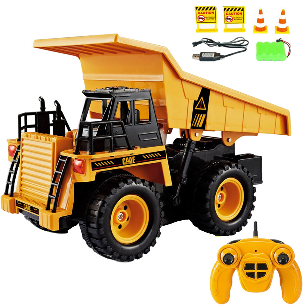 2.4G RC Dump Truck 4WD with Sound 15m Remote Distance for Children Boy Gifts