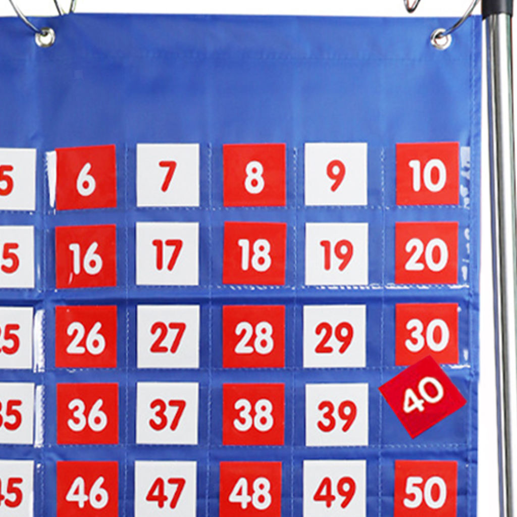 Children Numbers Pocket Chart Counting Aid Kids Playset Early Education