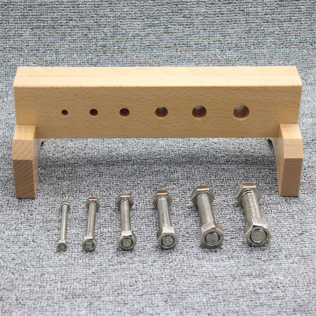 Montessori Screw Driver Board Screw Bolts Basic Skills Educational Toys