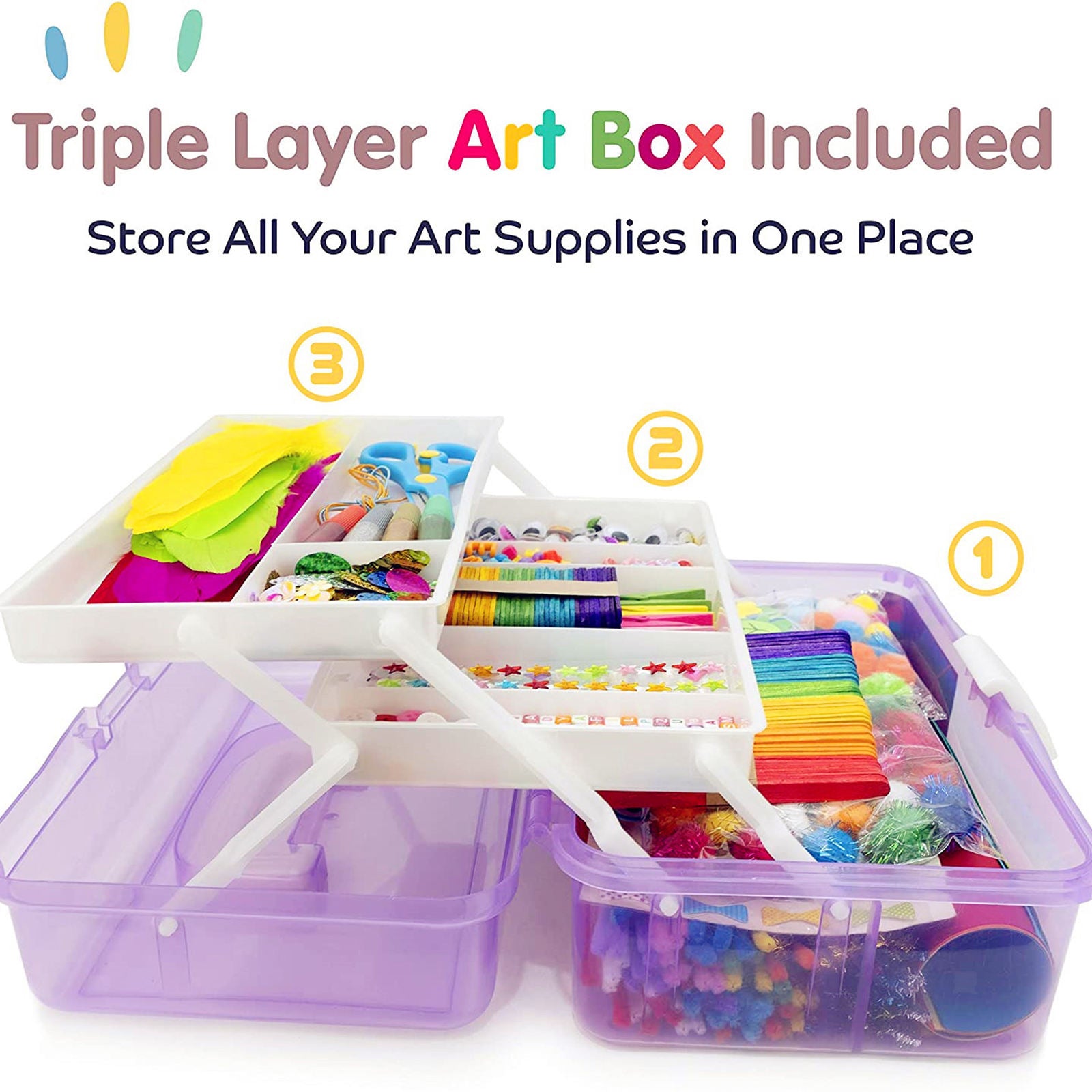 Ultimate Art Supplies for Kids Supplies Arts Set Storage Box Great Gift