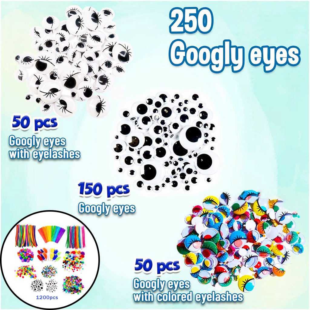Portable Complete DIY Crafts Art Kit Set Pipe Cleaners for Adults & Kids