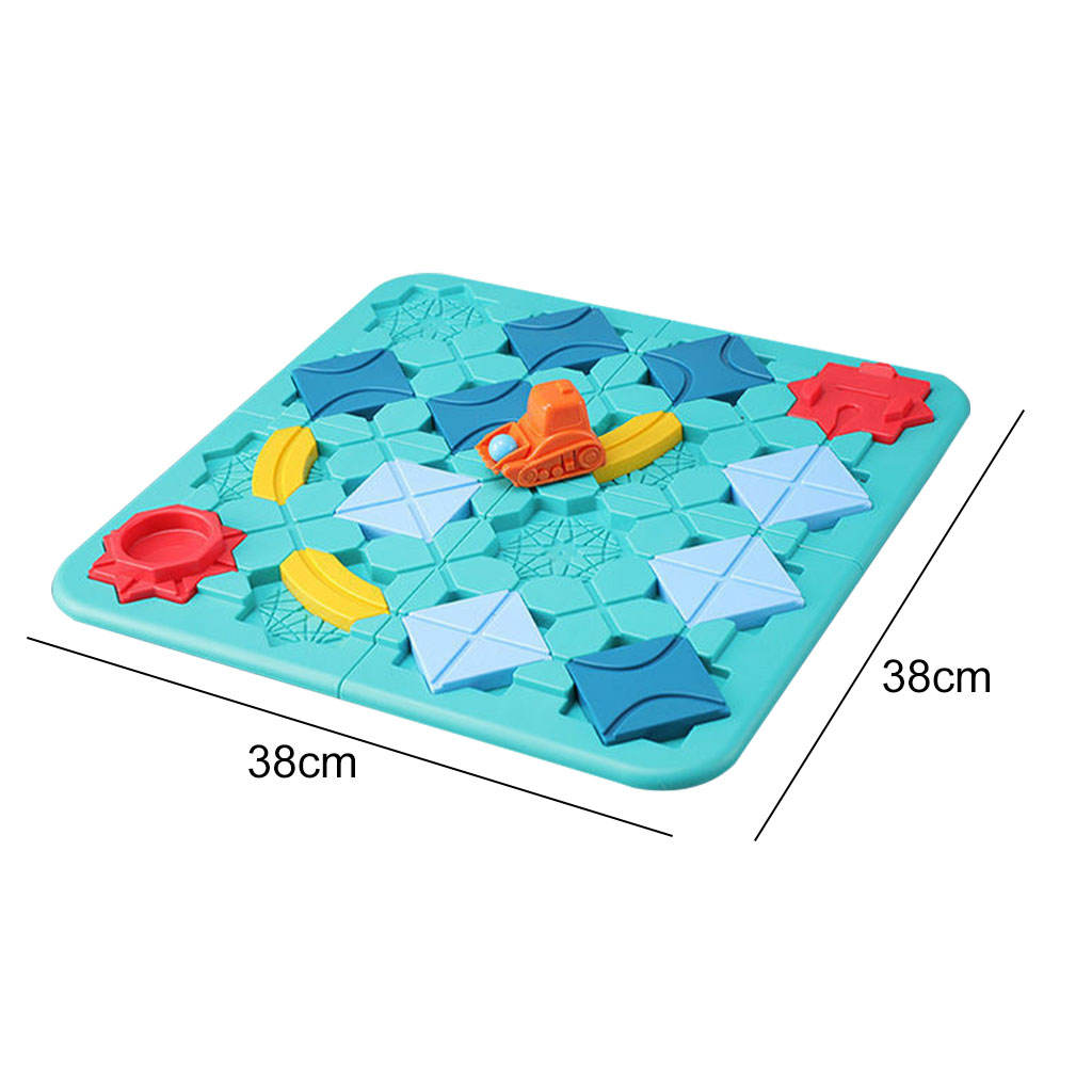 Montessori Puzzle Maze Pull Back Car Road Maze Board Game Educational Logical