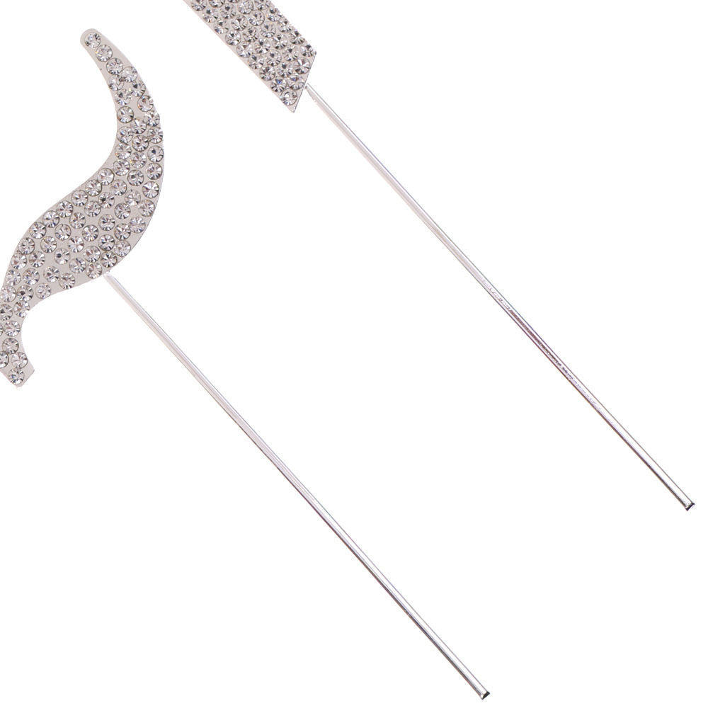 Shiny Crystal Rhinestone Number 21 Cake Cakecup Topper Birthday Party Decor