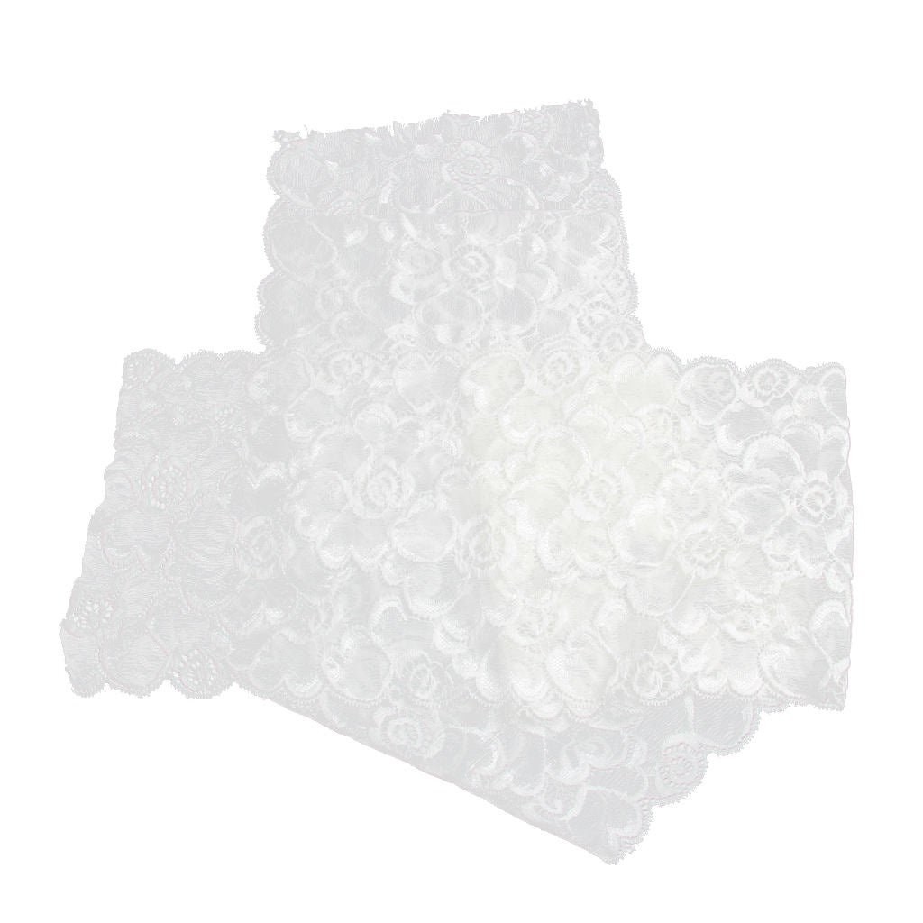 5 Yards Flower Lace Trim Ribbon Wedding Dress Sewing Headband DIY Craft 20cm