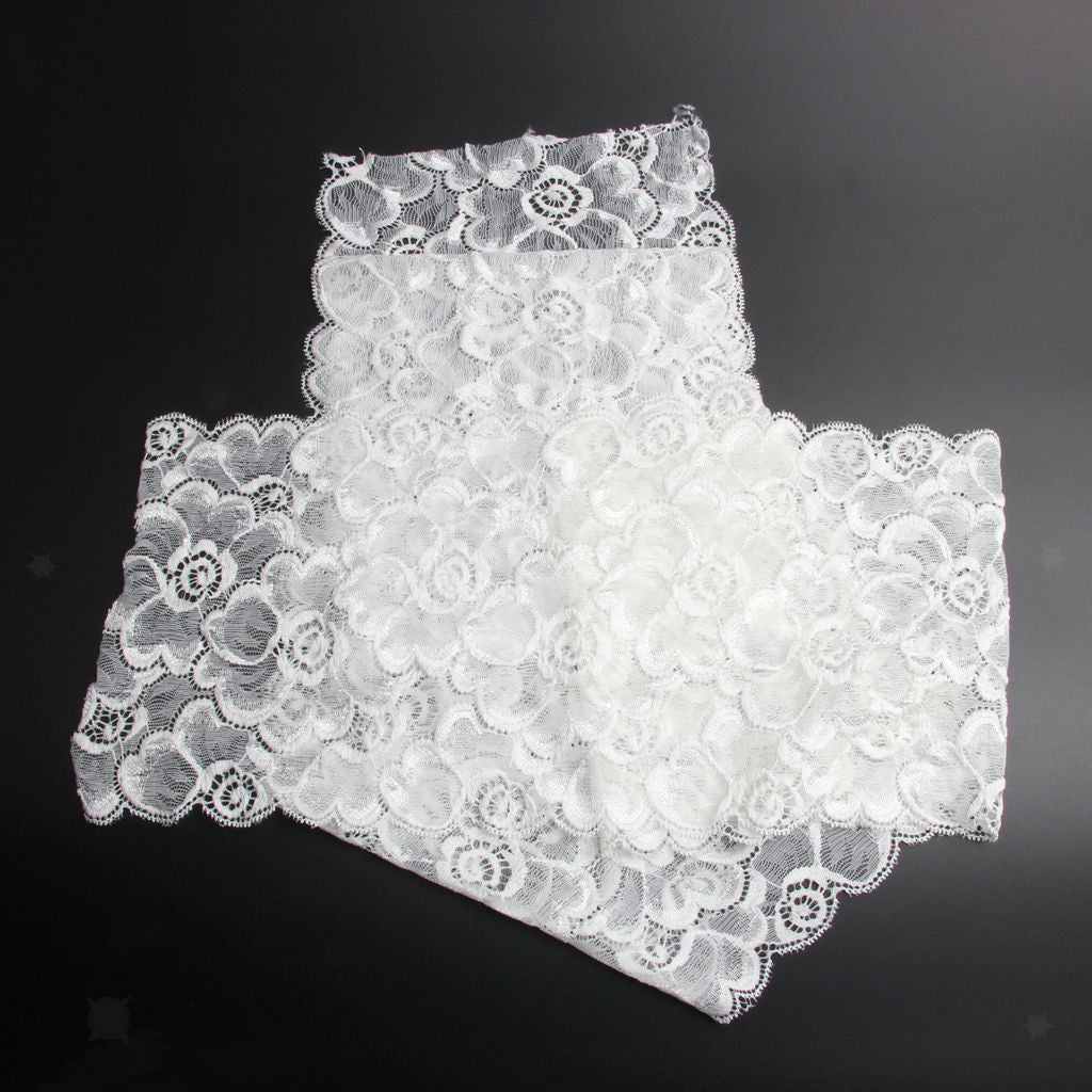 5 Yards Flower Lace Trim Ribbon Wedding Dress Sewing Headband DIY Craft 20cm