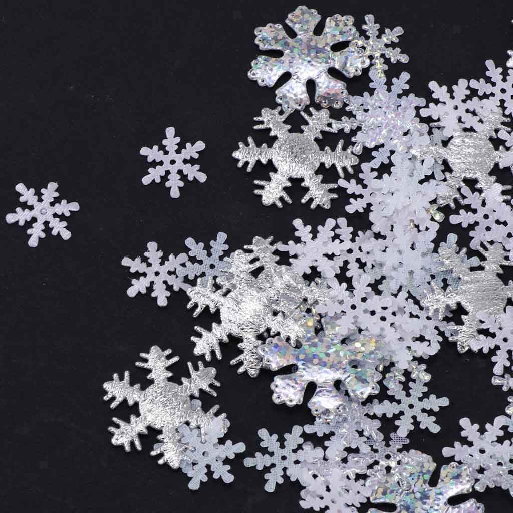 Confetti Strewnko With Snowflakes Pattern Design For Christmas Party Decoration