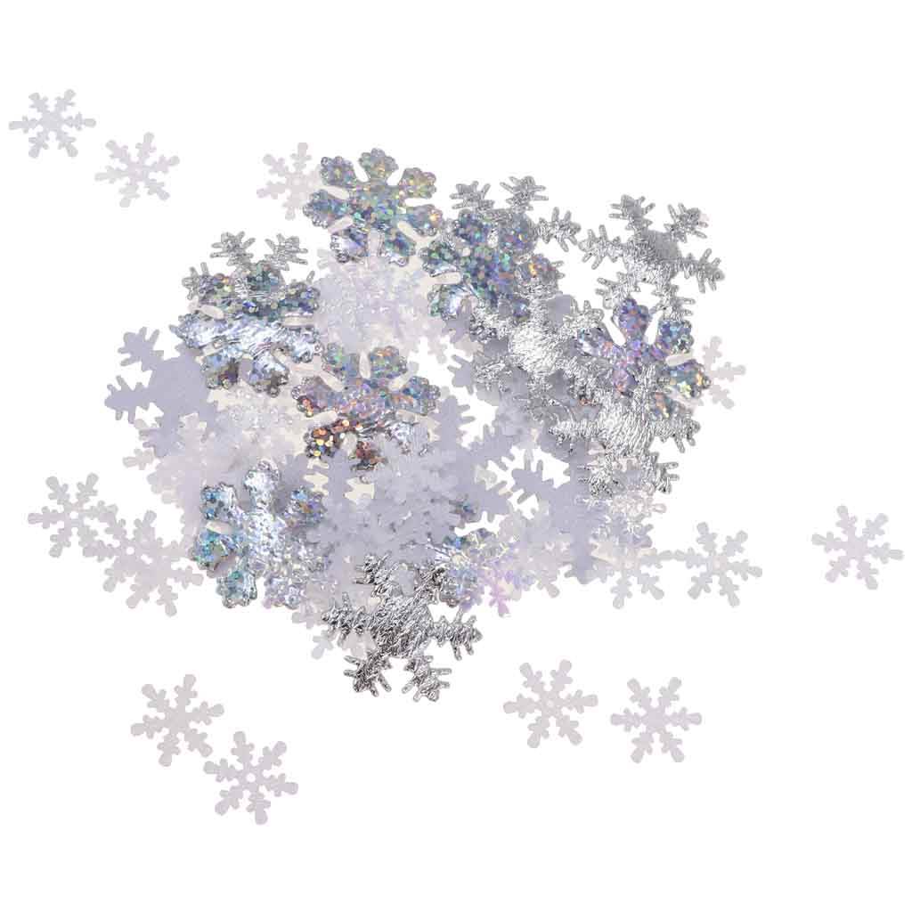 Confetti Strewnko With Snowflakes Pattern Design For Christmas Party Decoration