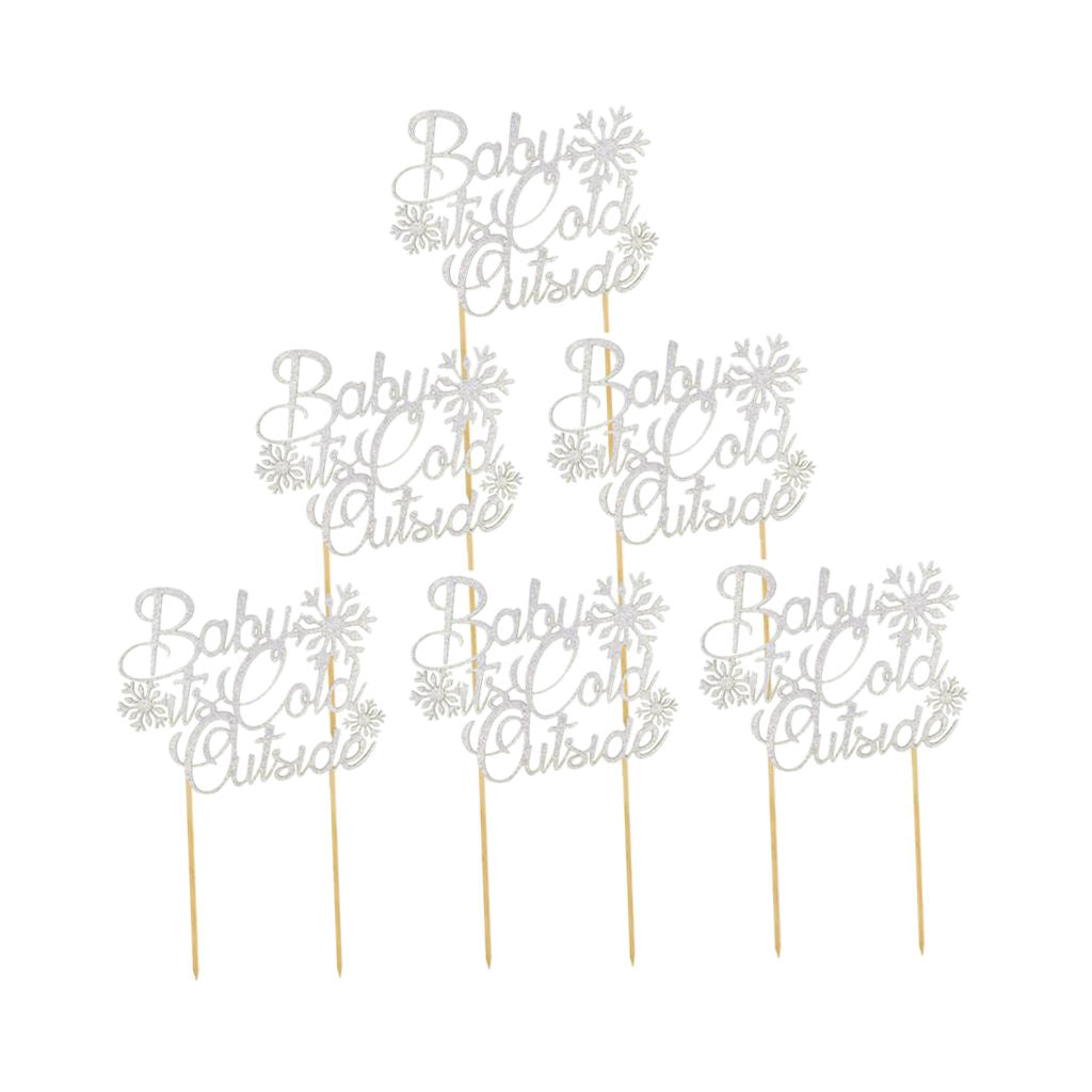 6Pcs Cupcake Toppers Cake Toppers Picks for Home Decor Supplies Favors