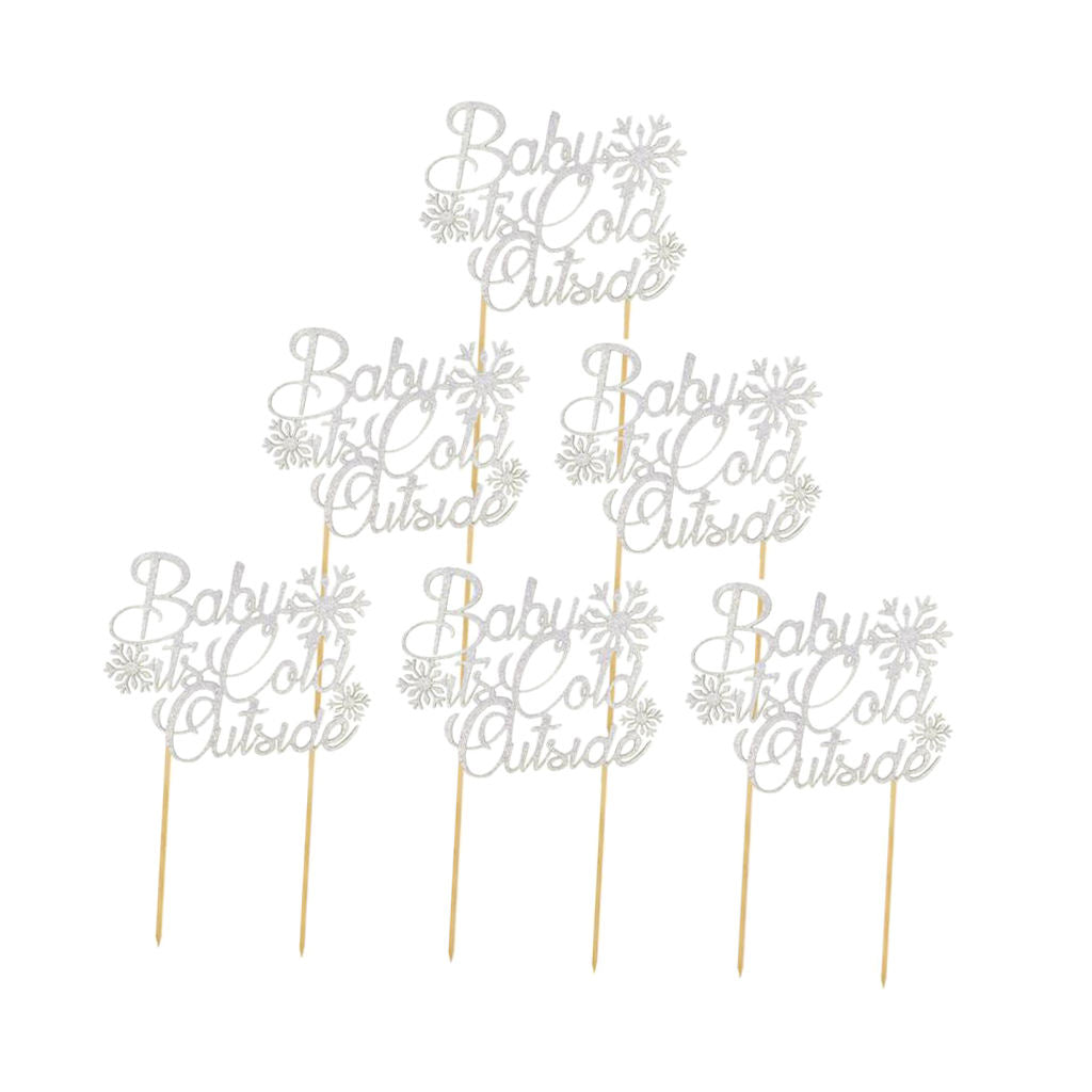 6Pcs Cupcake Toppers Cake Toppers Picks for Home Decor Supplies Favors