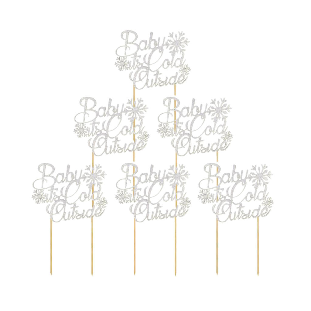 6Pcs Cupcake Toppers Cake Toppers Picks for Home Decor Supplies Favors