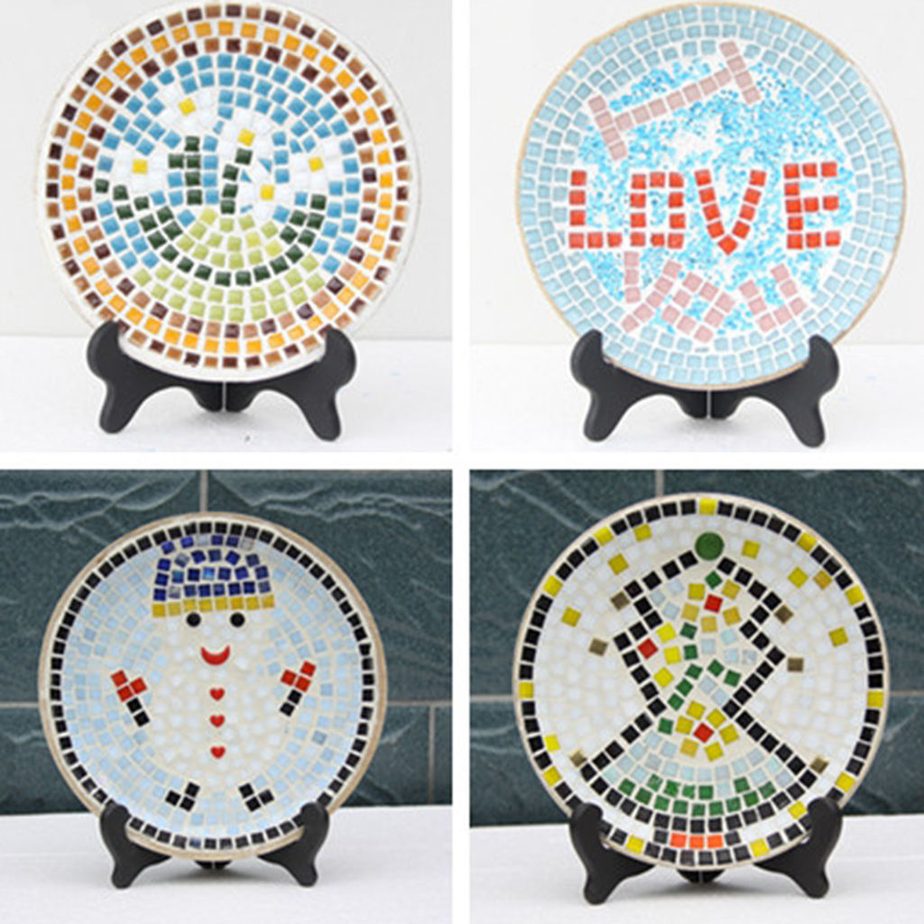 Multicolor Puzzle Mosaic Clear Tiles Mosaic Artwork Home Ornaments 11mm