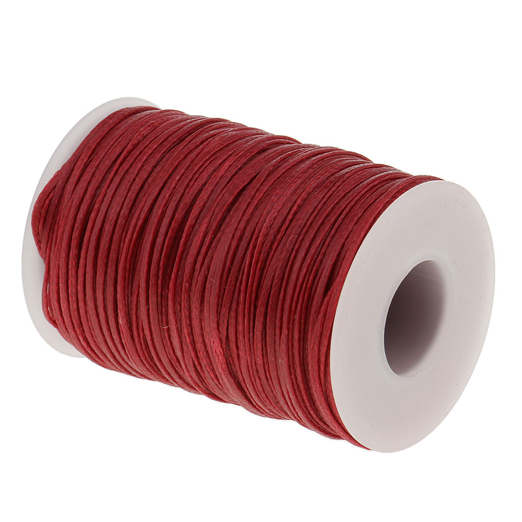 Deep Red Leather Sewing Waxed Thread 1.2mm Leather Hand Stitching Sewing