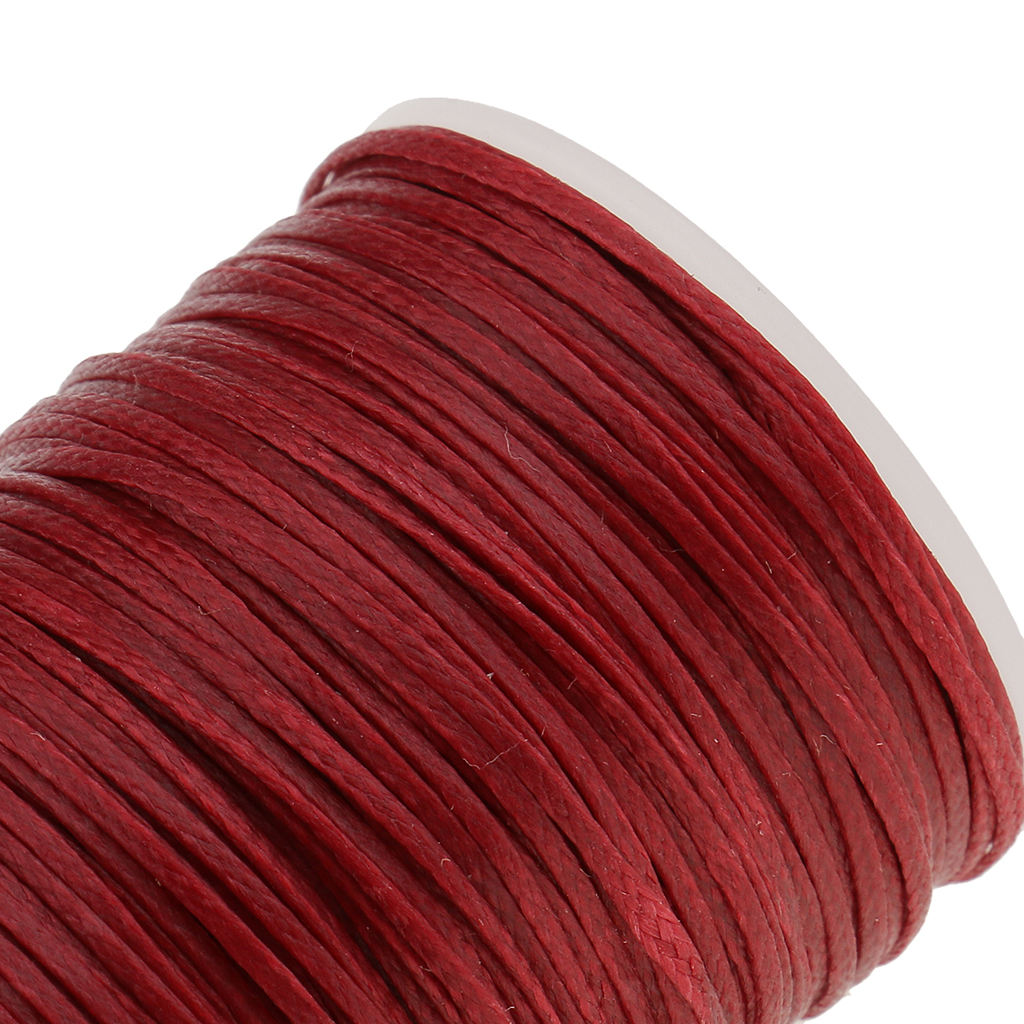 Deep Red Leather Sewing Waxed Thread 1.2mm Leather Hand Stitching Sewing