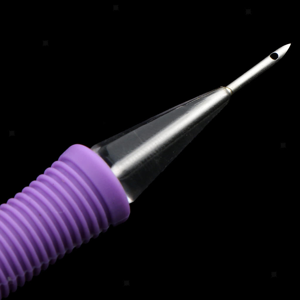 Embroidery sewing punch needle with needle threader DIY knitting sewing tool