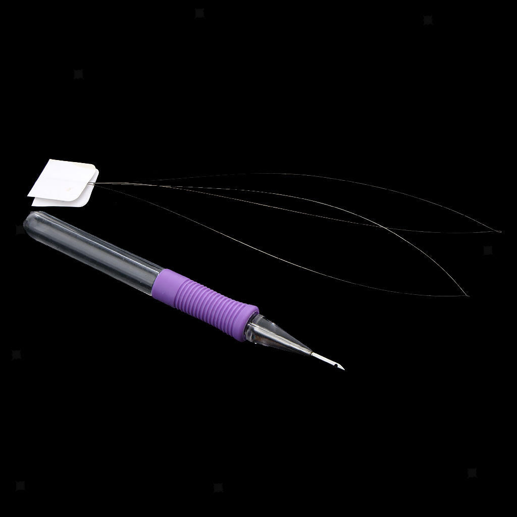 Embroidery sewing punch needle with needle threader DIY knitting sewing tool