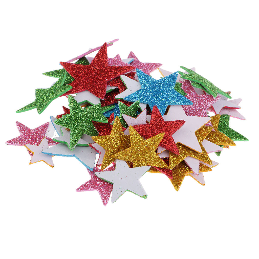 Glitter Foam Star Stickers for Kids Toys DIY Scrapbooking Kindergarten Craft