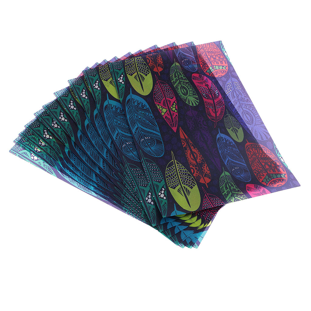Soap wrapping paper-Colorful feather print to make yourself homemade soap bar