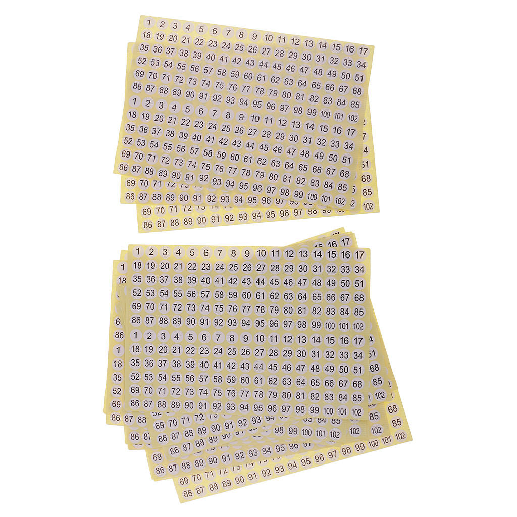 15 Part Numbered Stickers, Inventory Management, Home And In-Home Organization