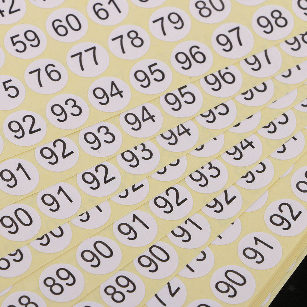 15 Part Numbered Stickers, Inventory Management, Home And In-Home Organization
