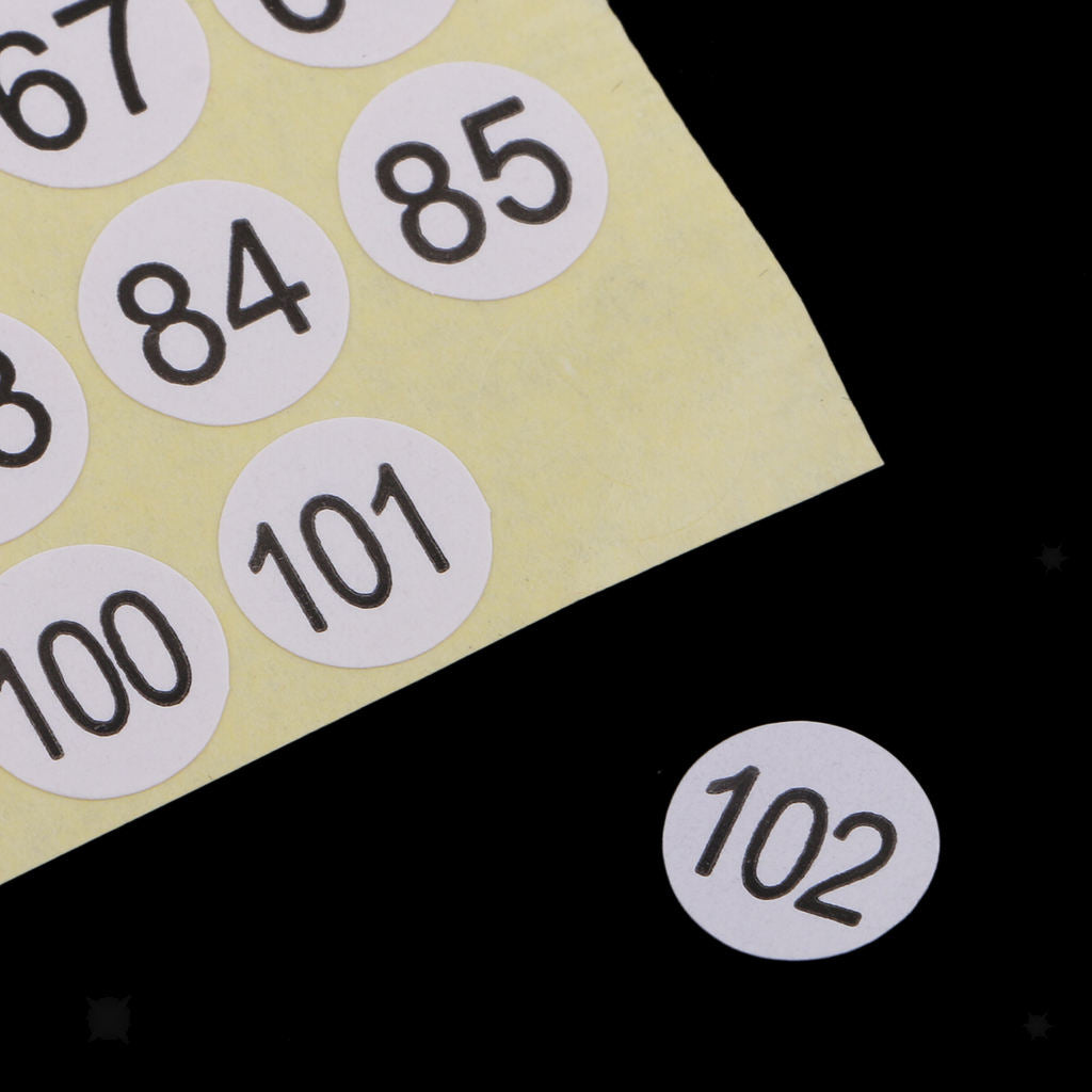 15 Part Numbered Stickers, Inventory Management, Home And In-Home Organization
