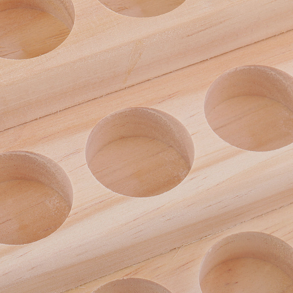 2X Wooden Essential Oil Display Stand Rack Organizer Can Hold 30 Bottle