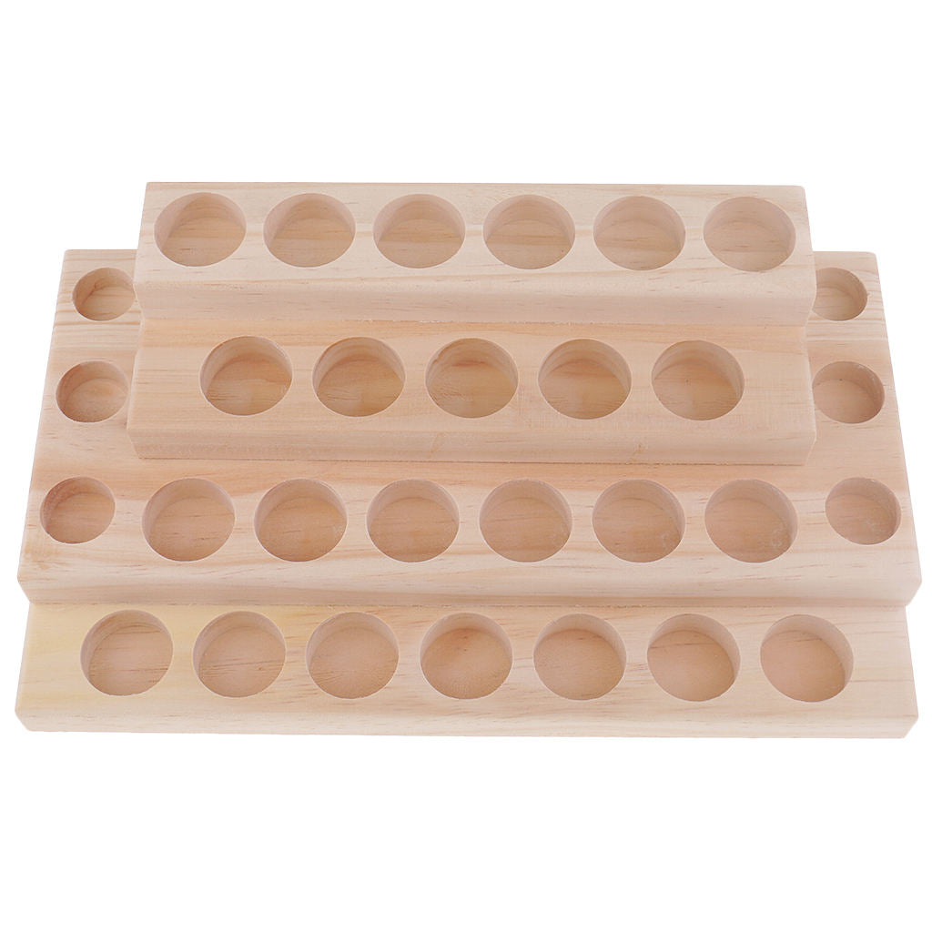 2X Wooden Essential Oil Display Stand Rack Organizer Can Hold 30 Bottle